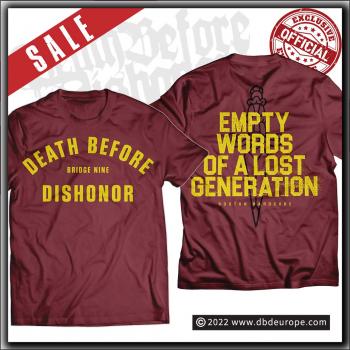 Death Before Dishonor - Empty Words Of A Lost Generation - Maroon T Shirt