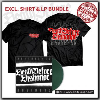 Death Before Dishonor - Unfinished Business - T Shirt & LP bundle