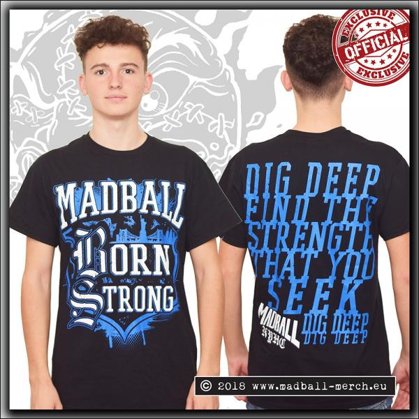 Madball - Born Strong - T Shirt Blue/White print