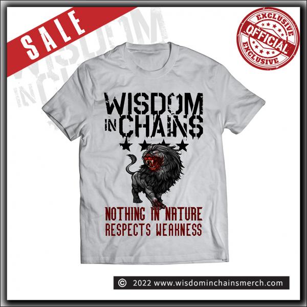 Wisdom In Chains - Lion / Nothing In Nature Respects Weakness - T Shirt Gray